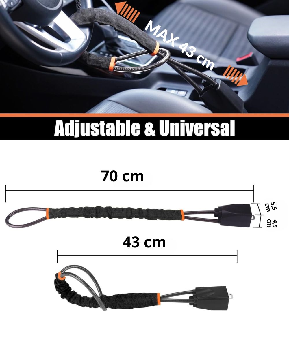 قفل ميكانيكي للسيارة – أمان أقصى وحماية ضد السرقة