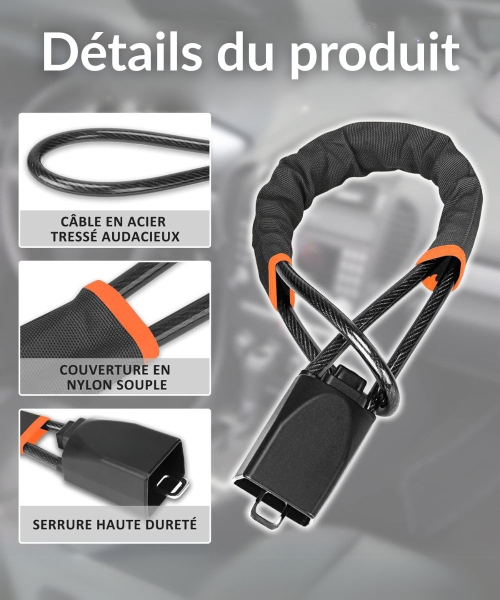 قفل ميكانيكي للسيارة – أمان أقصى وحماية ضد السرقة