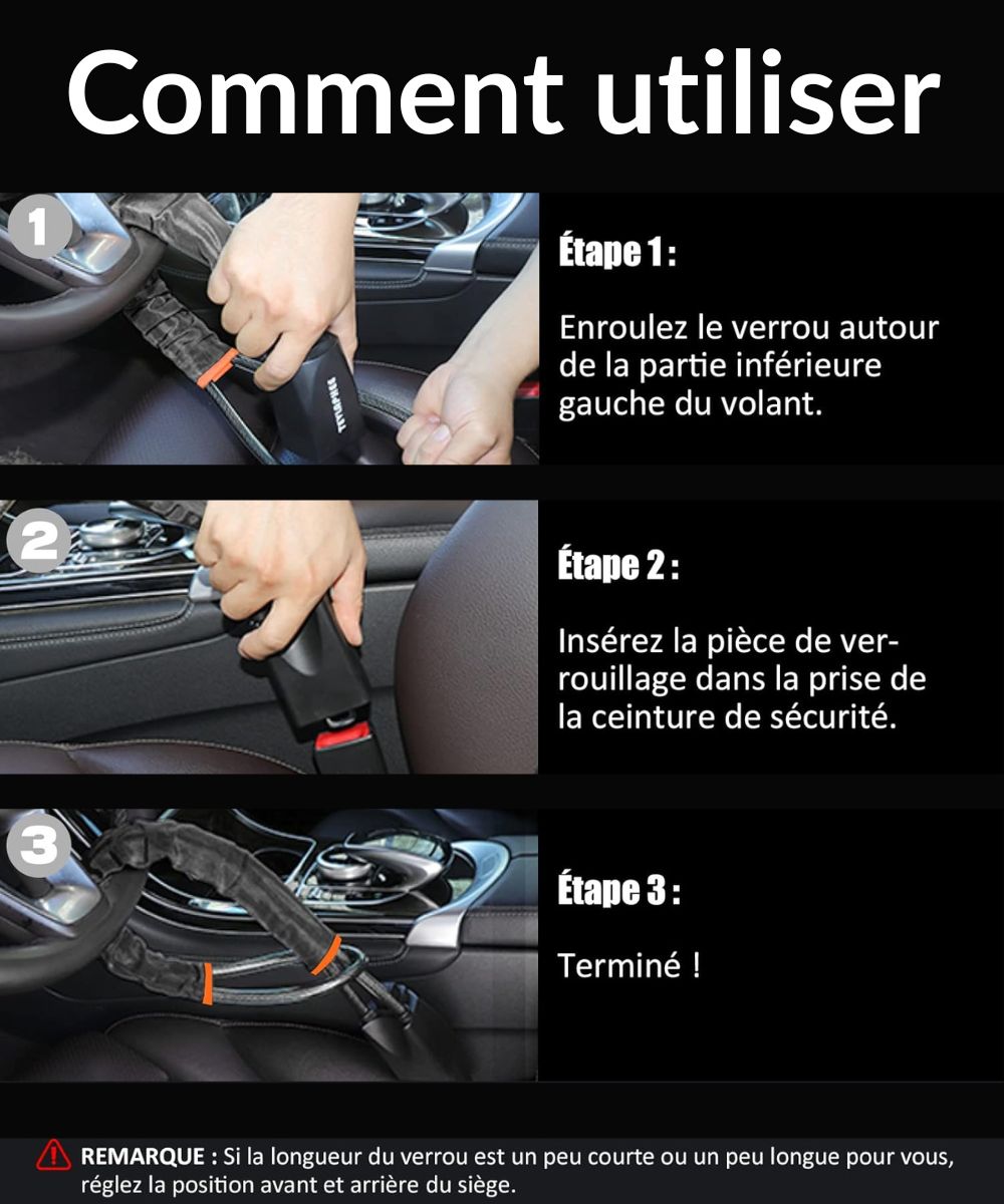 قفل ميكانيكي للسيارة – أمان أقصى وحماية ضد السرقة