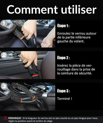 قفل ميكانيكي للسيارة – أمان أقصى وحماية ضد السرقة